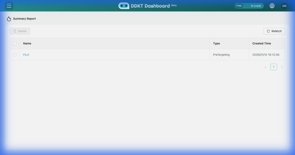 How to View and Manage Summary Reports in DDKT 1 DDKT Summary Report section showing a list of all AI-generated summary reports with titles and creation dates